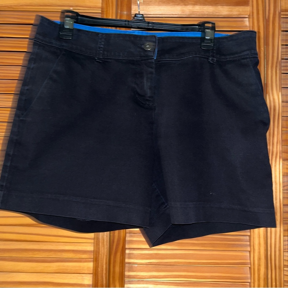 Isaac Mizrahi New York‎ Black Chino Twill Size 12 Shorts